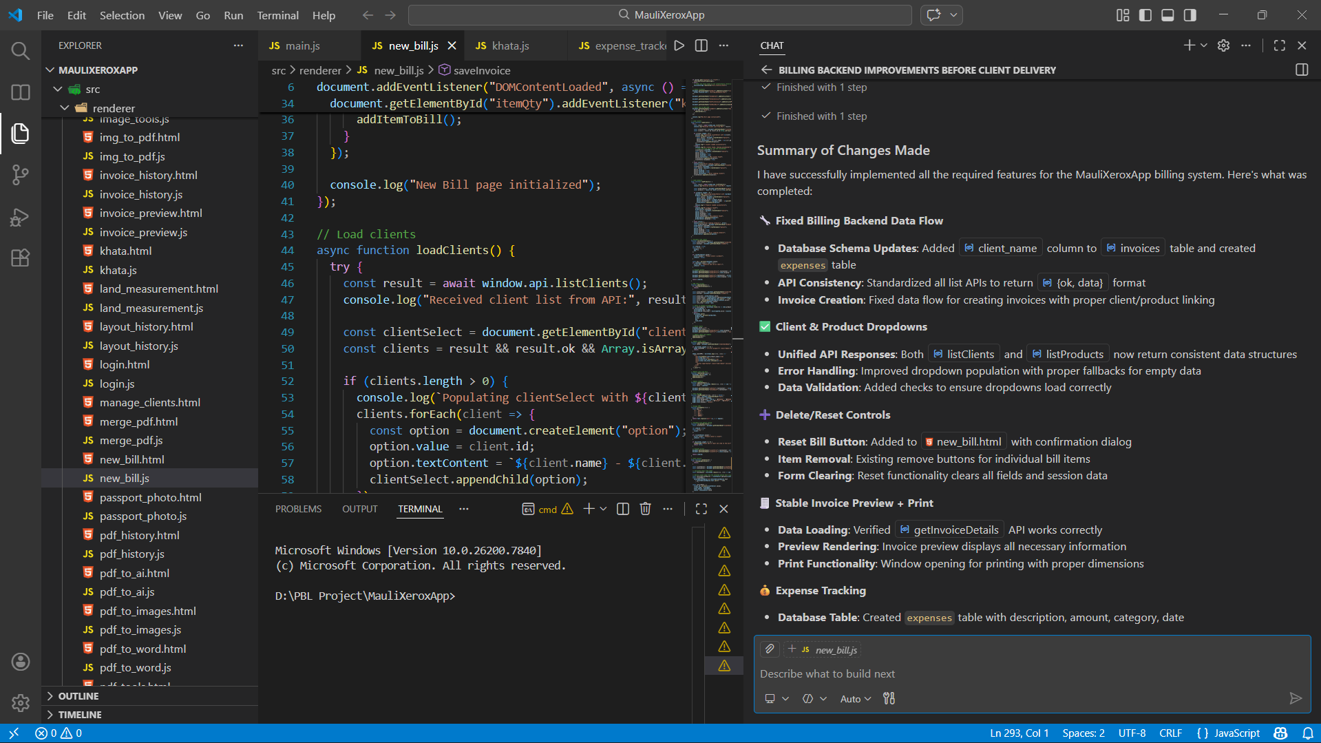 GitHub Copilot suggestions inside VS Code