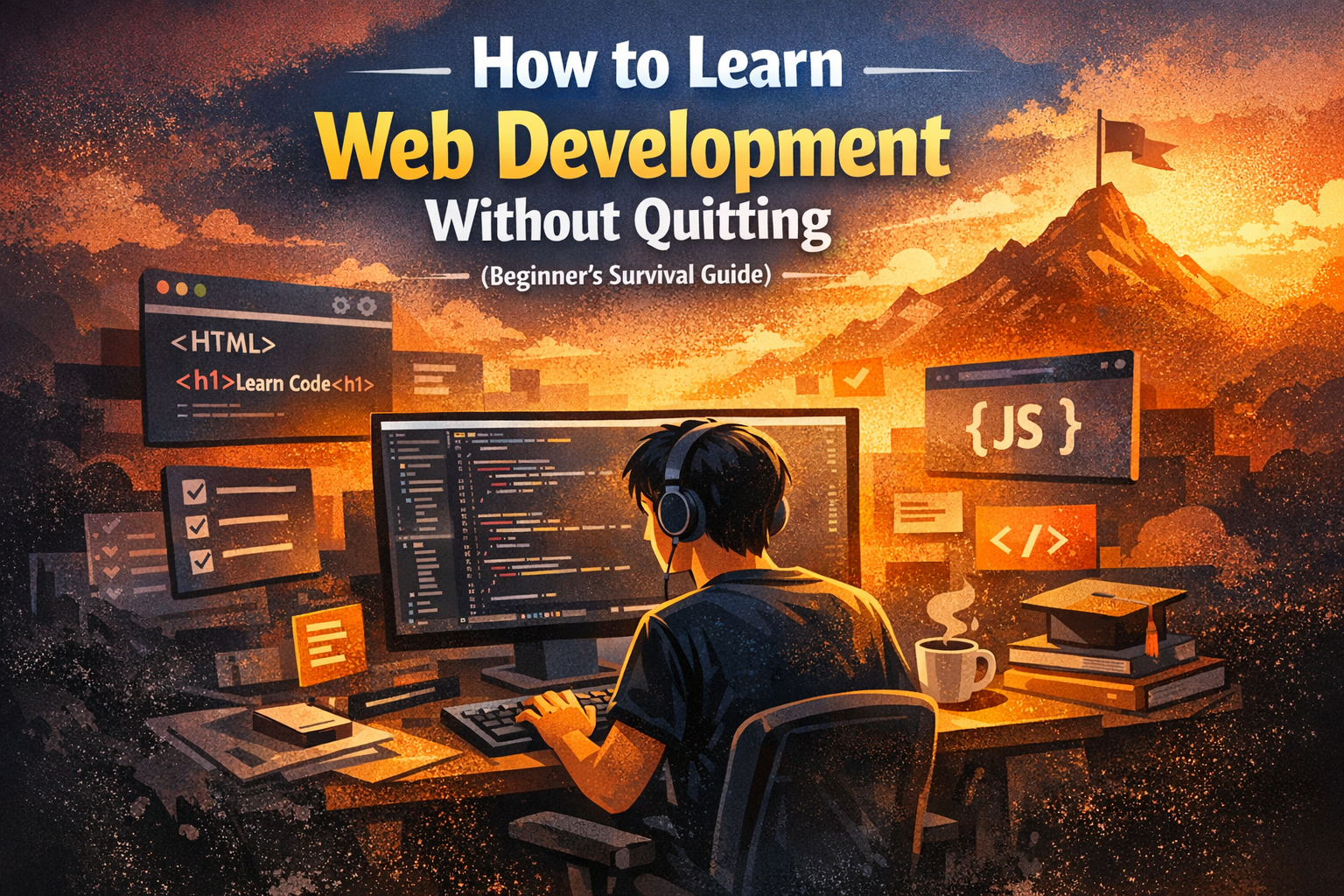 How to Learn Web Development Without Quitting (Beginner’s Survival Guide)