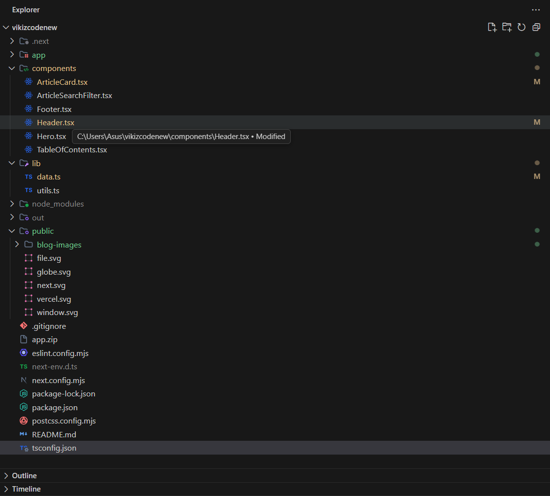 VikizCode project structure screenshot